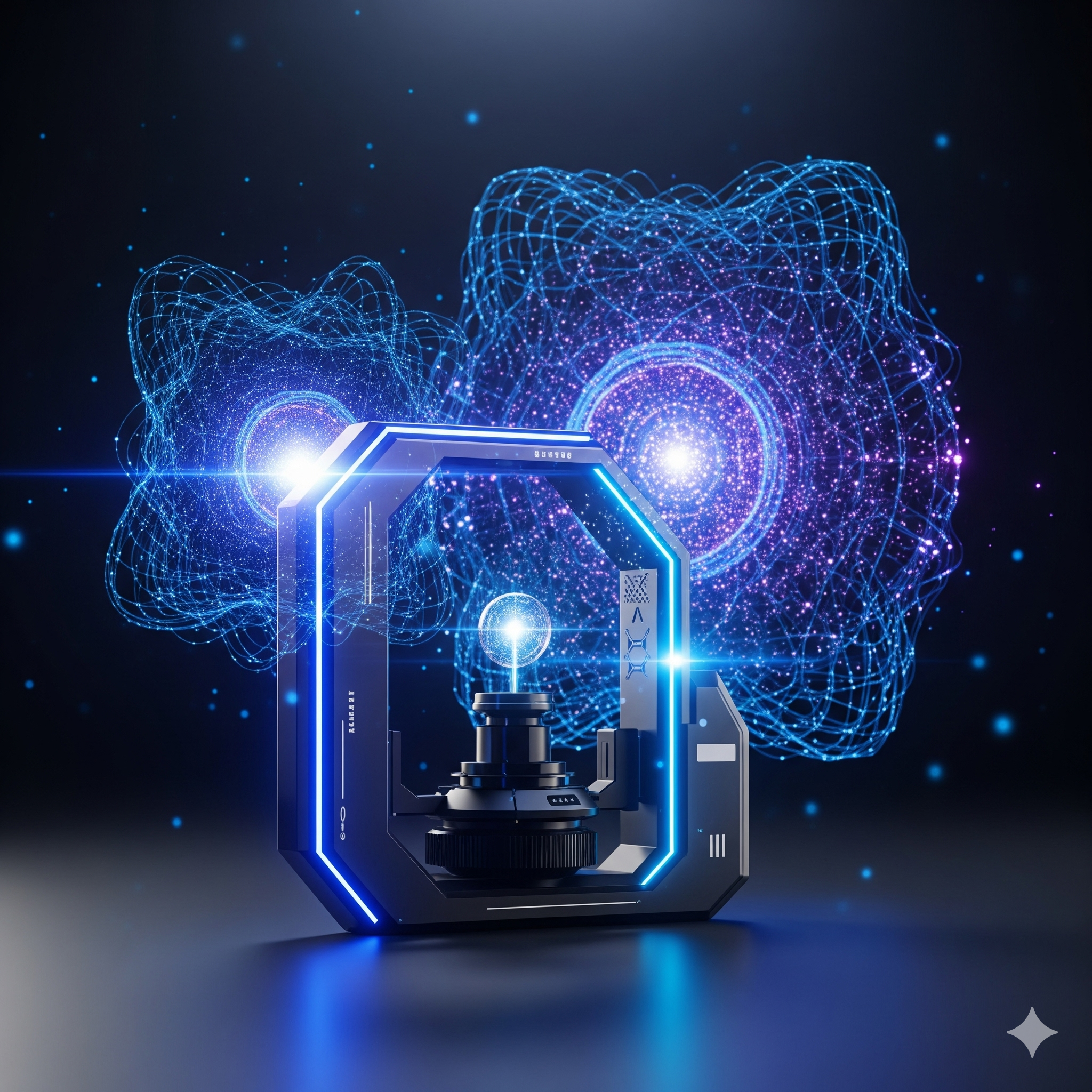 Stylized wafer diagram representing scalable manufacturing